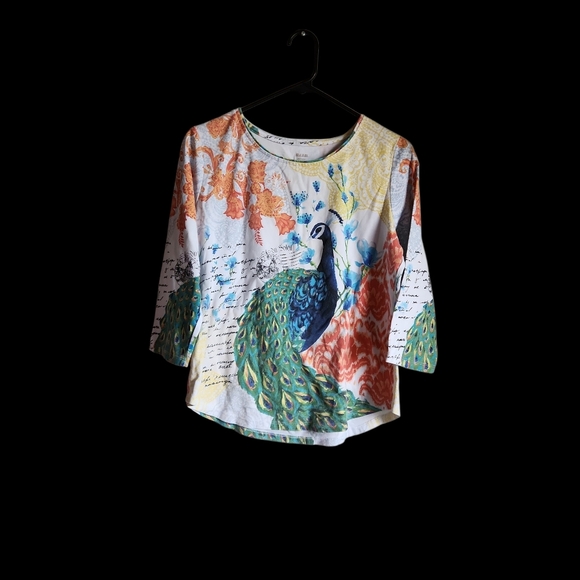 Alia Medium Multicolor Peacock Embellished Top - Picture 6 of 8